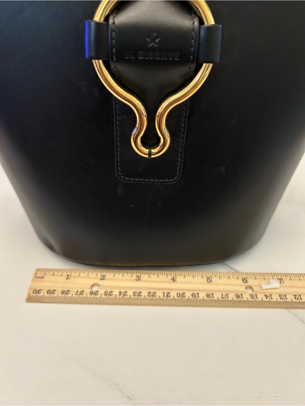 Il Bisonte Italian Leather Consuelo Women's bucket crossbody bag🖤EUC! - Picture 16 of 17